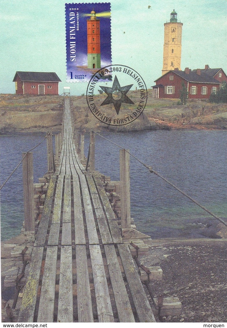 29008. Tarjeta MAXIMA Faro FILNLANDIA (Suomi) , Helsingfors 2003. Lighthouse - Tarjetas – Máximo