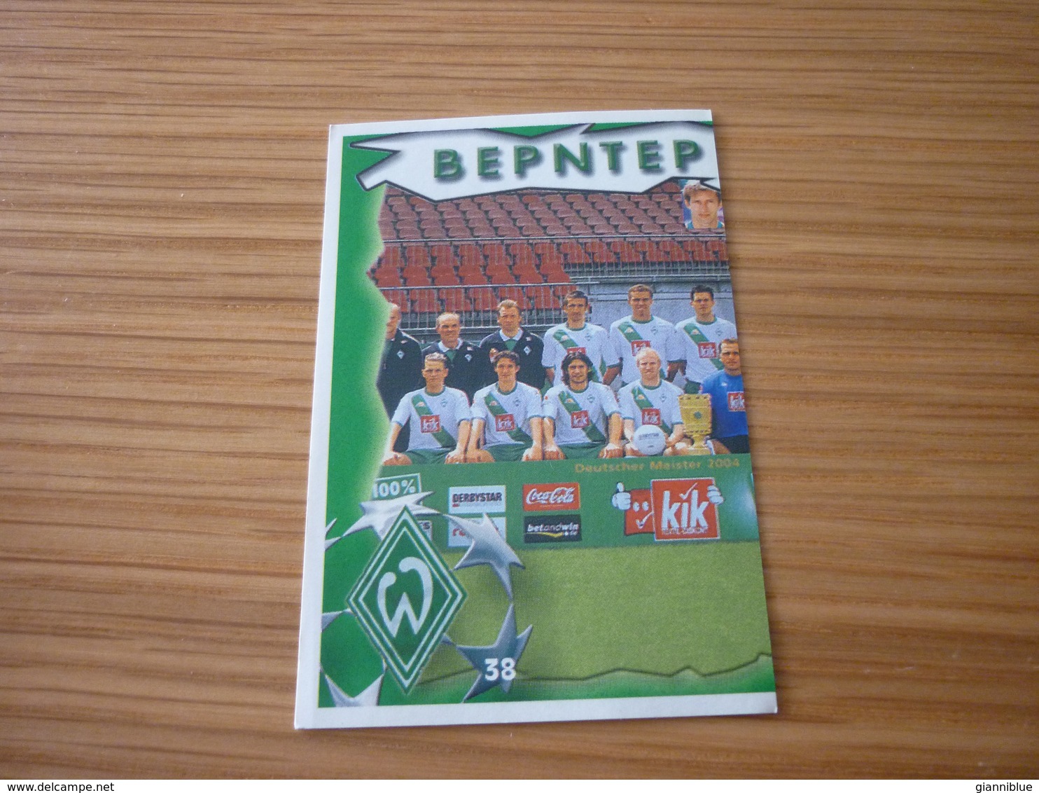 SV Werder Bremen Football Soccer Europe's Champions 2004-2005 Greek Sticker - Trading Cards