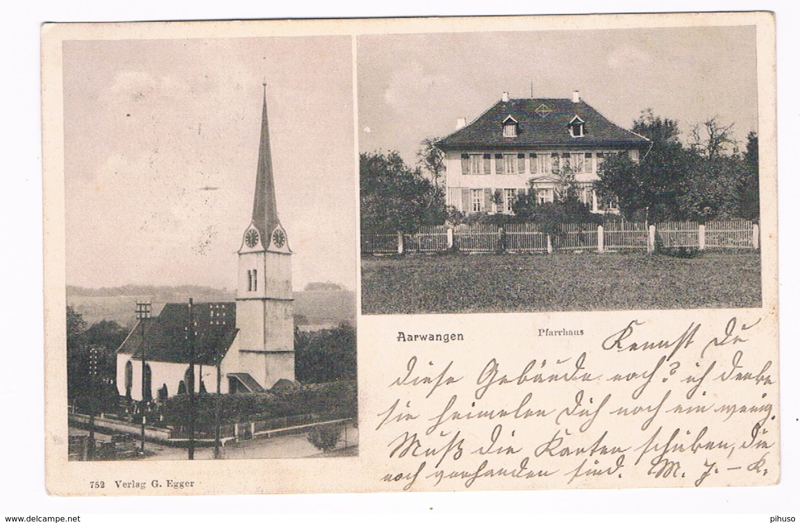 CH-4903   AARWANGEN : Kirche Und Pfarrhaus - Aarwangen