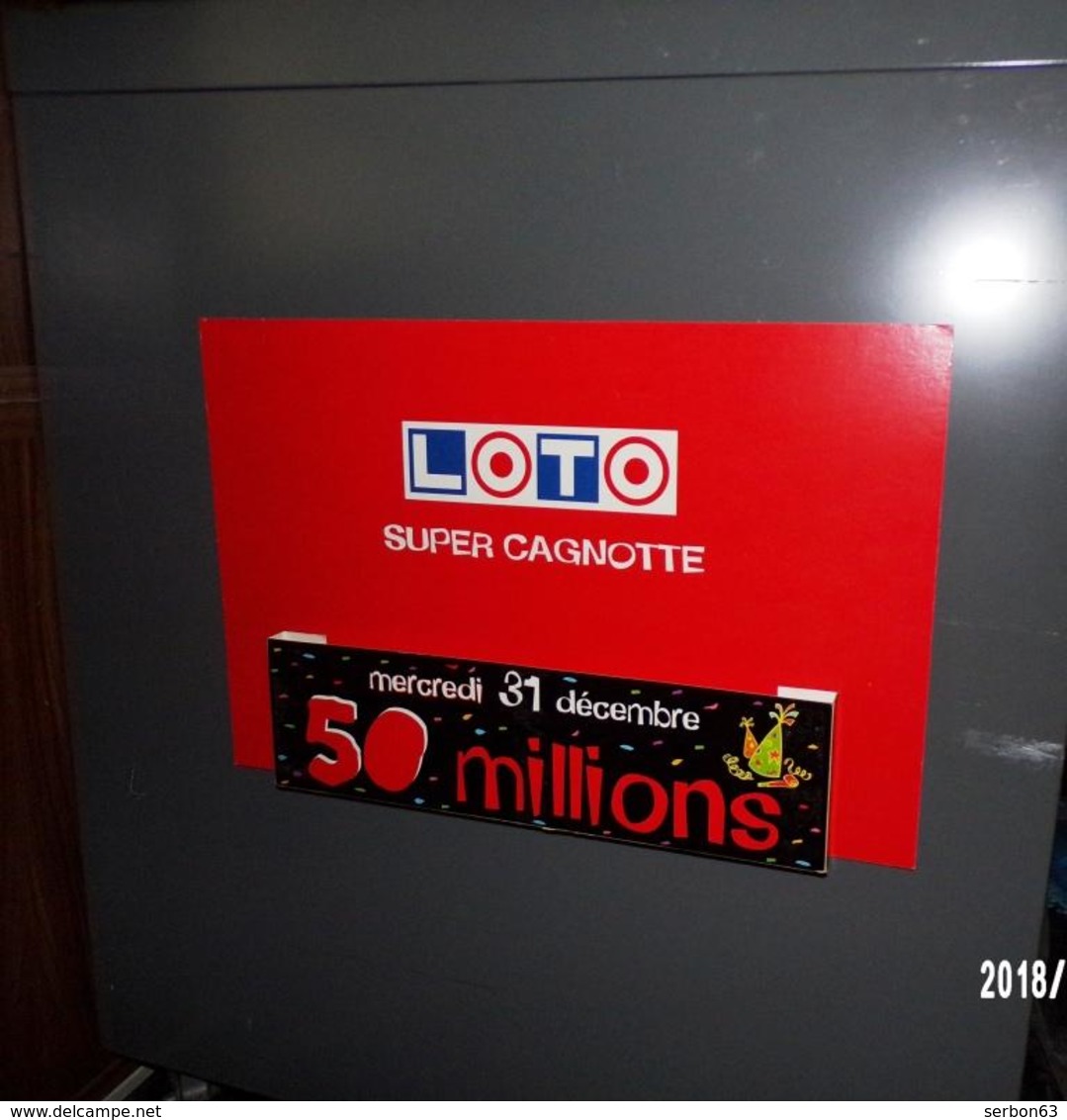 FDJ LOTO SUPER CAGNOTTE FRANÇAISE DES JEUX PUBLICITÉ PLV NEUVE PRÉSENTOIR POUR TICKETS - NOTRE SITE Serbon - Werbung