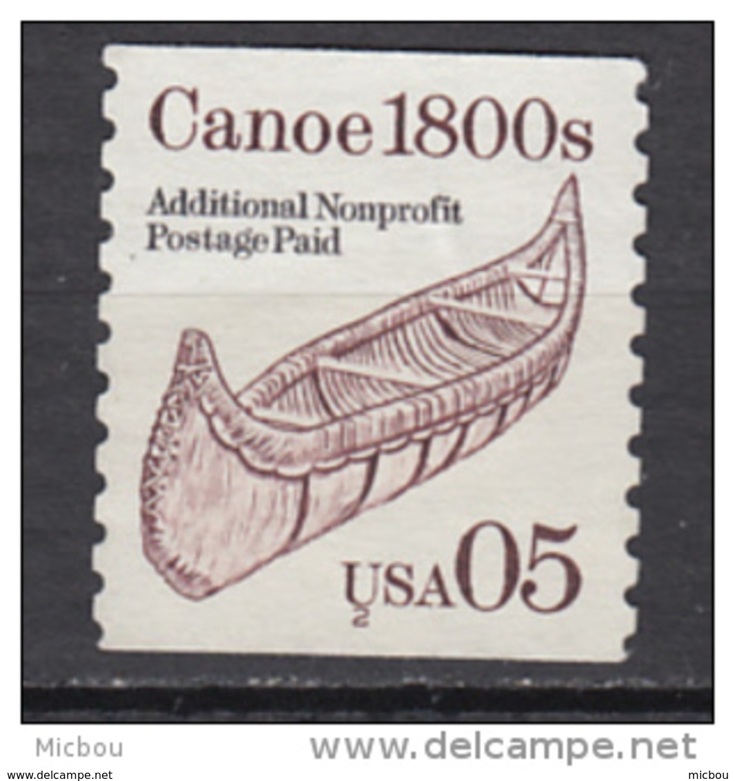 USA, Bateau, Boat, Canot, Canoe, écorce, Barks, Aviron, Rowing, Indiens D'amérique, Amérindien, Amerindian, Coil - Bateaux