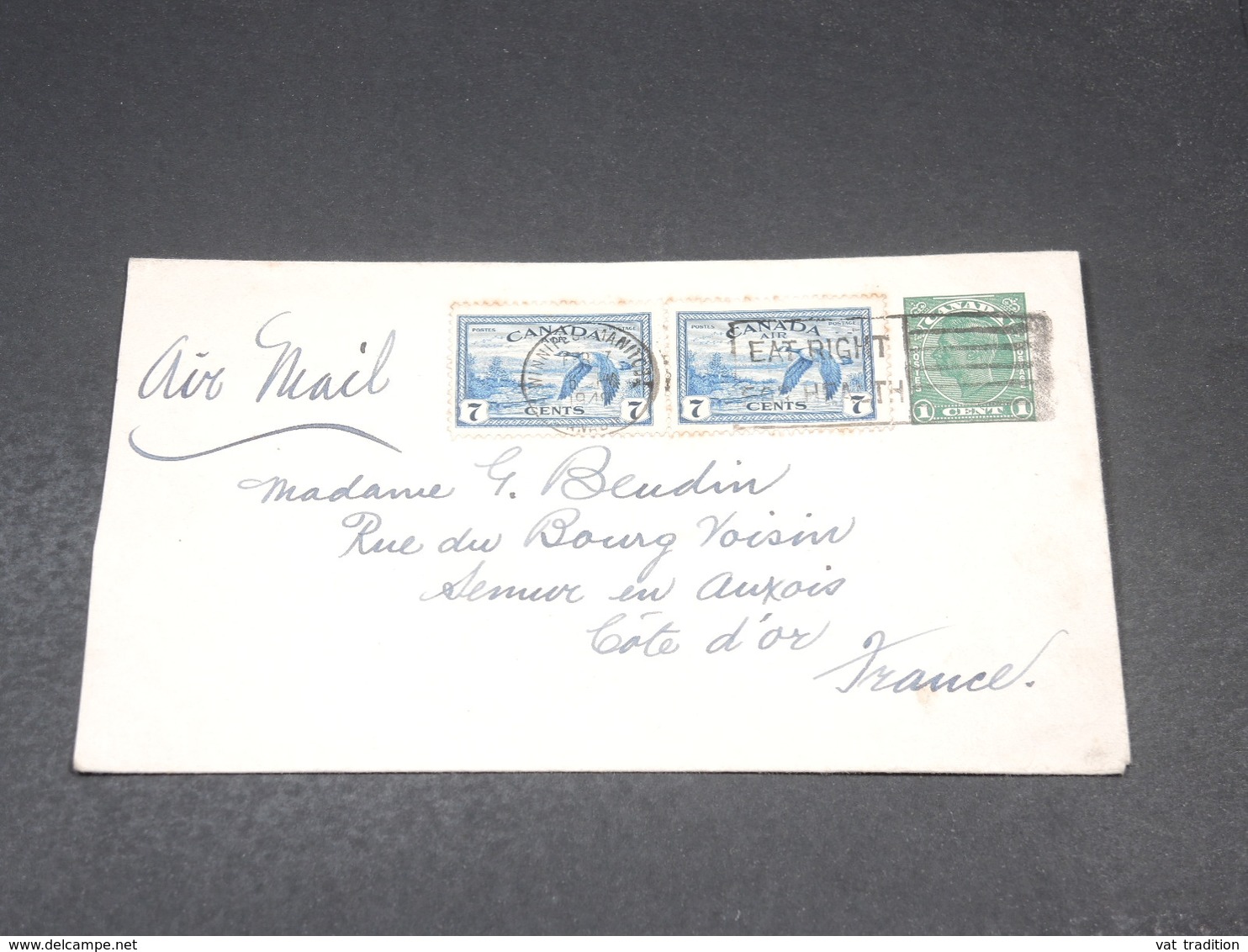 CANADA - Entier Postal + Complément De Winnipeg Pour La France - L 19444 - 1903-1954 Reyes