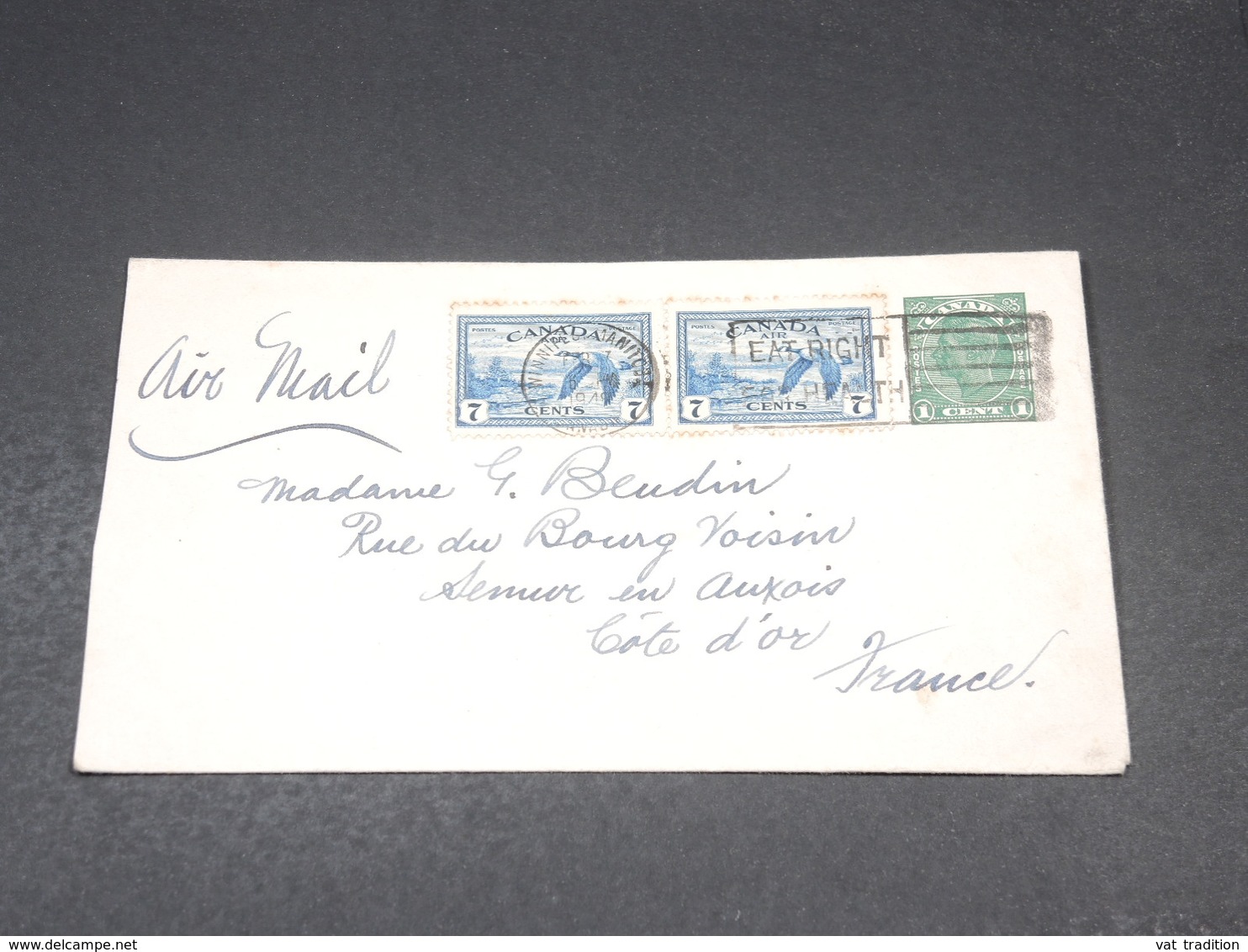CANADA - Entier Postal + Complément De Winnipeg Pour La France - L 19444 - 1903-1954 Rois