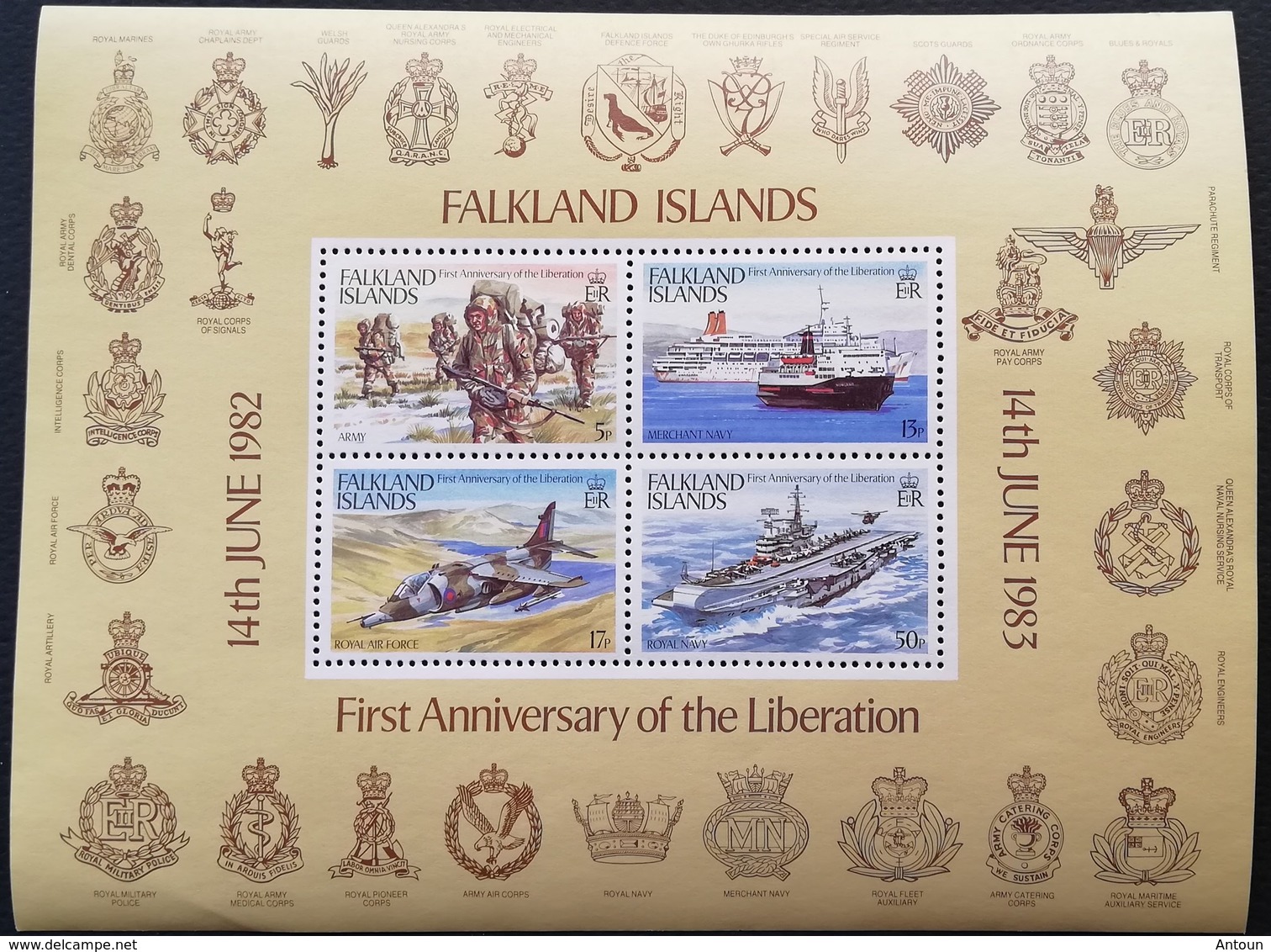 Falkland Islands  1rst. Anniv.of The Liberation - Falkland Islands