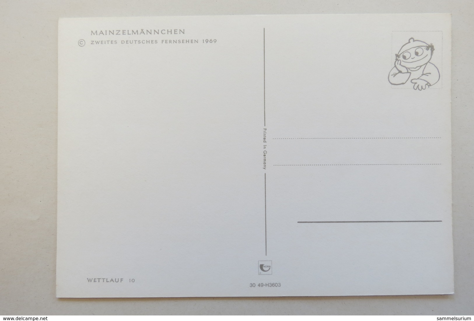 (10/3/4) AK "Mainzelmännchen ZDF" Motiv Wettlauf 1969 - Comicfiguren