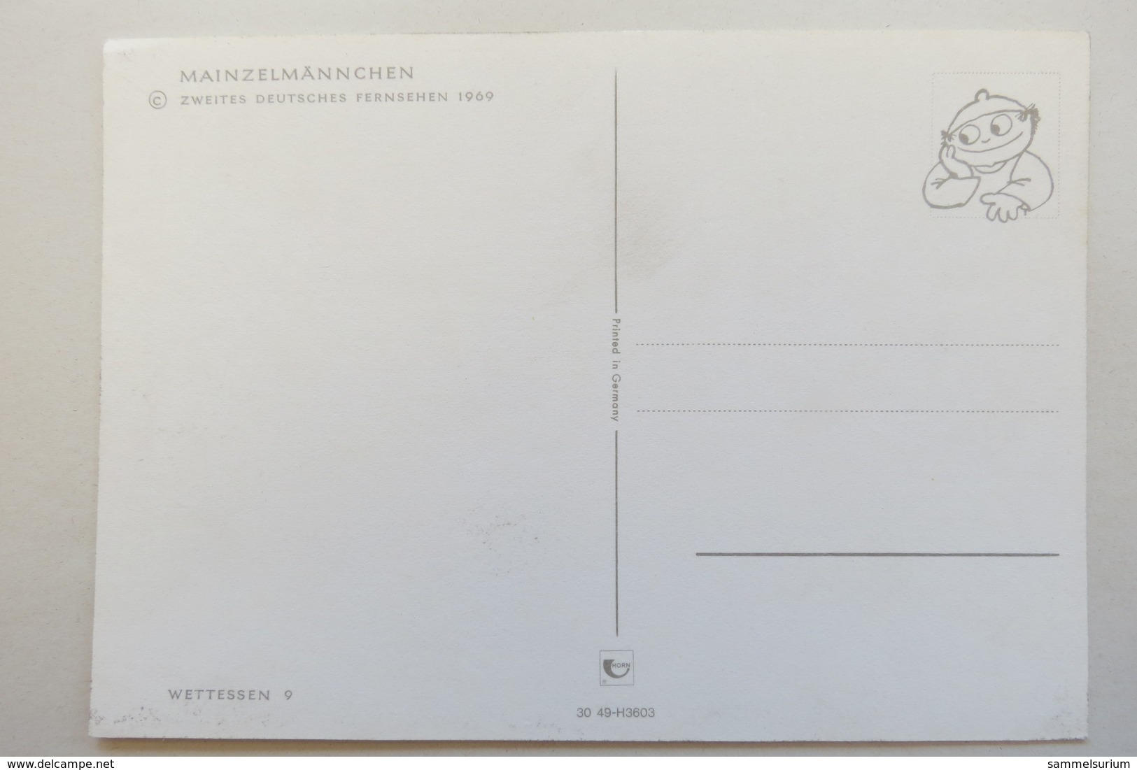 (10/3/6) AK "Mainzelmännchen ZDF" Motiv Wettessen 1969 - Comicfiguren