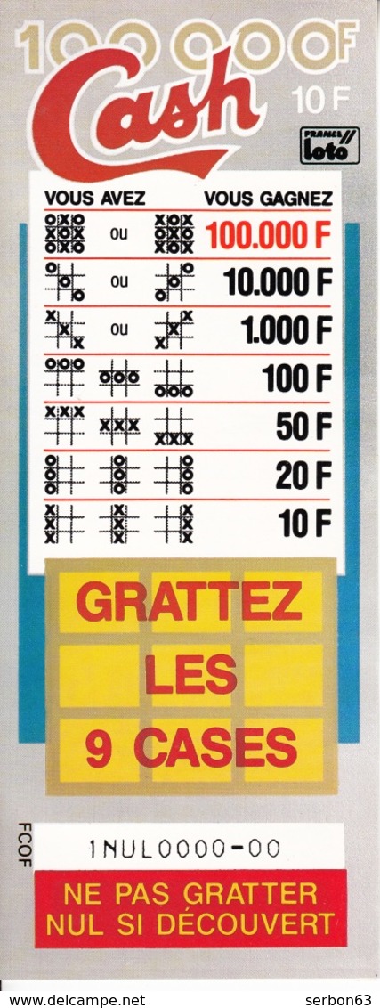 LOT DE 10 FLAYERS CASH 2 VOLETS FDJ FRANCAISE DES JEUX NEUFS 10cmX25,5cmX2 - NOTRE SITE Serbon63 - Publicités