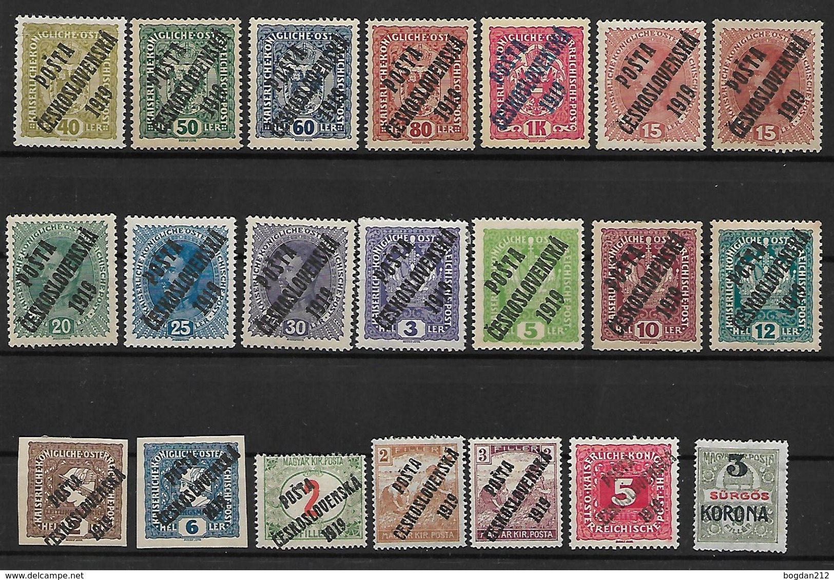 POSTA CESKOSLOVENSKA 1919, 21Stk.* - Unused Stamps