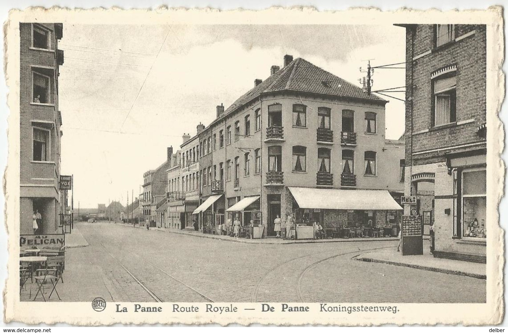 8Eb-672:Albert La Panne Route Royale - De Panne Koninggsteenweg + Meli -bord - De Panne