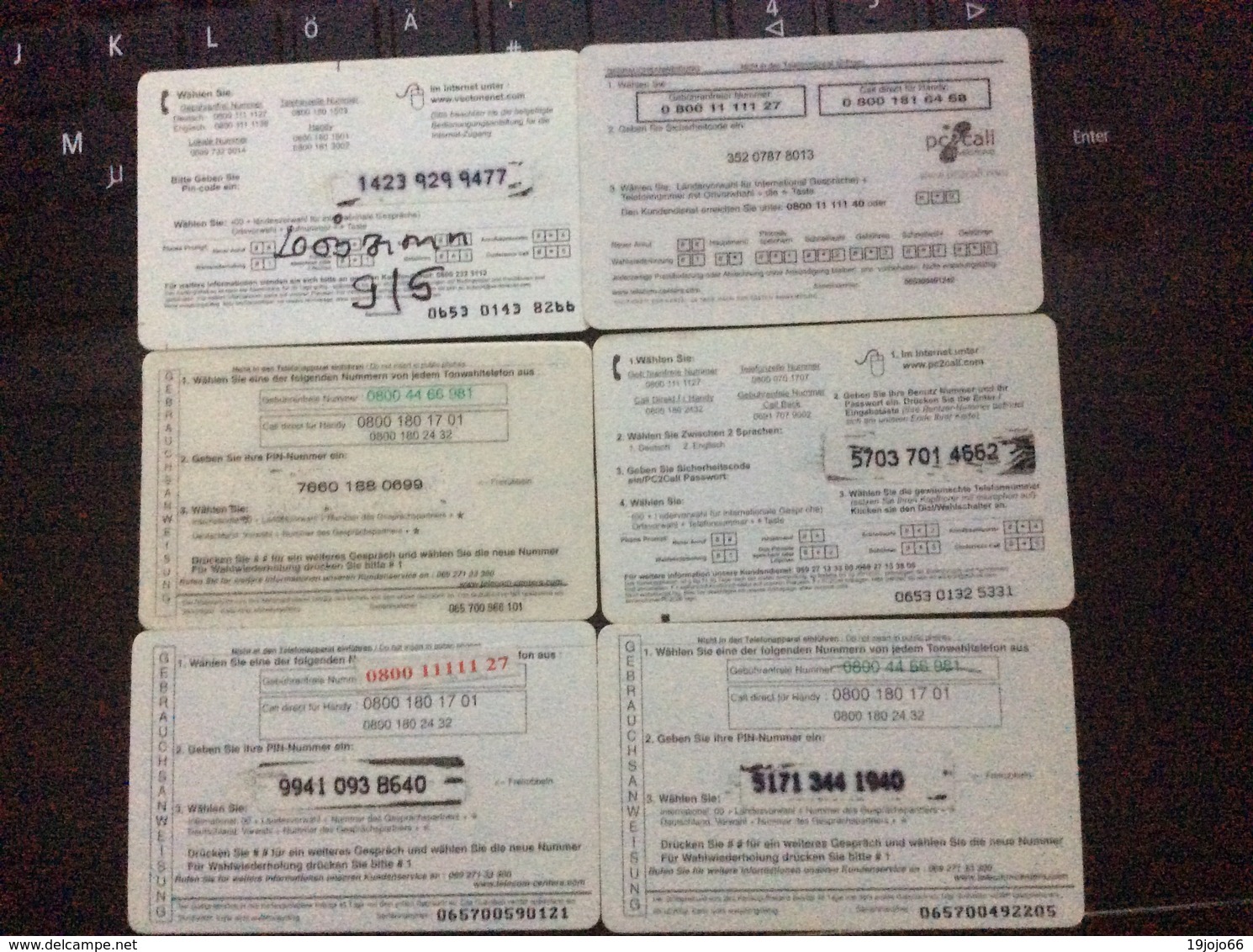 6 Different Card S Airplanes - Eurocity -   Little Printed  -   Used Condition - [2] Prepaid