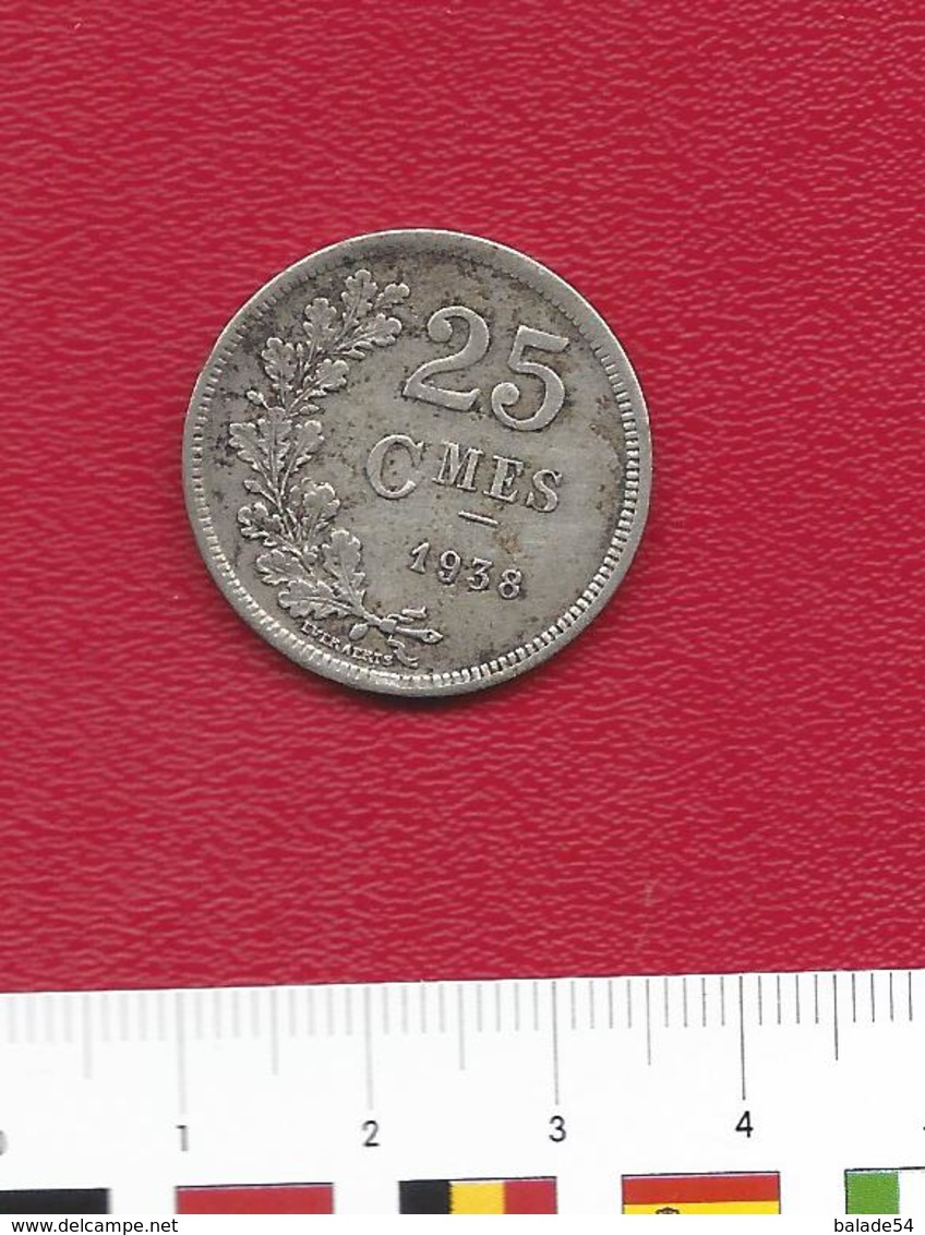 Pièce Du LUXEMBOURG - 25 Centimes - 1938 En L'état - Luxemburgo