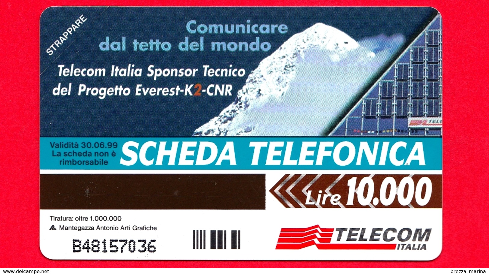 Nuova - MNH - ITALIA - Scheda Telefonica -  Laboratorio Piramide K2 - OCR 17 - Golden 618 - Betanumerica - Public Practical Advertising