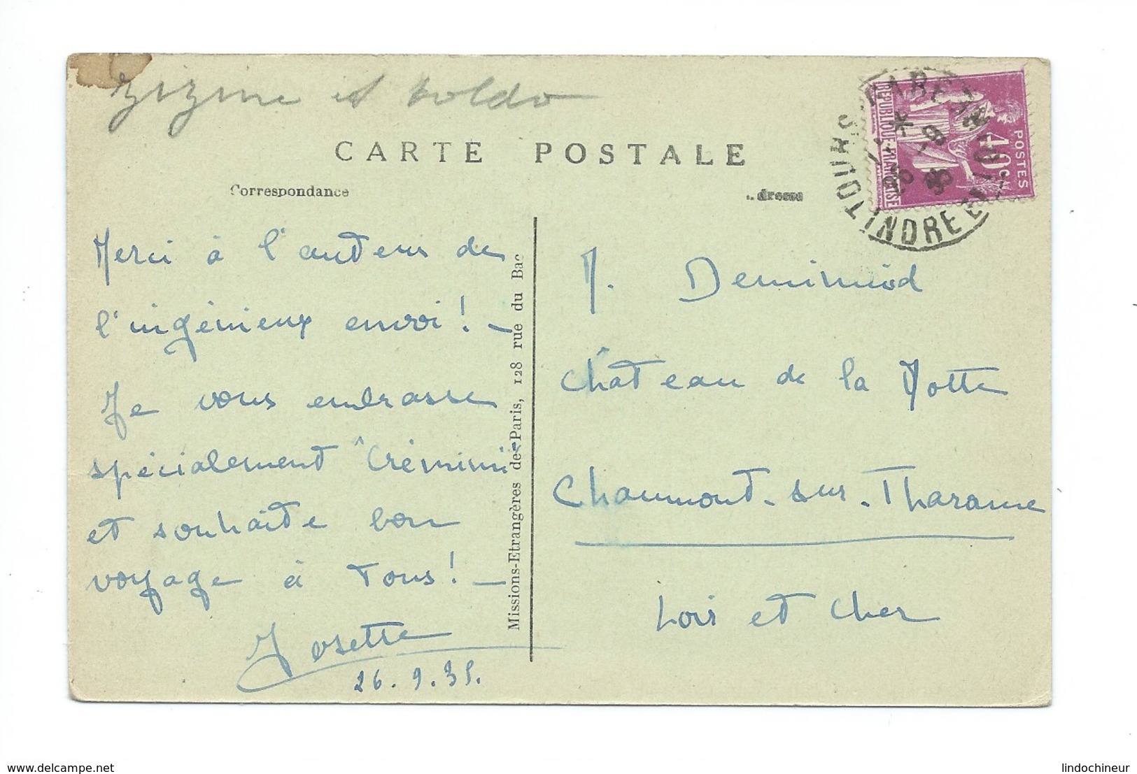 Indochine Laos Missionnairesen Tournée Apostolique TB CPA 2 Scans Colonies Françaises - Viêt-Nam