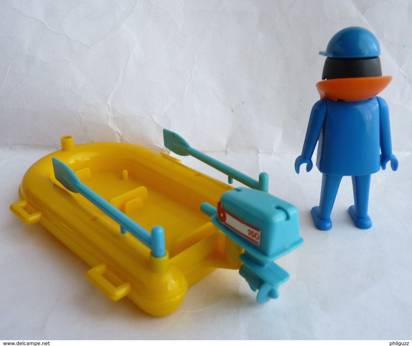 RARE PLAYMOBIL KLICKY EQUIVALENCE DE  BOITE 3574 Canot Pneumatique 1979-80 à 1984-85 EN LOOSE Incomplet - Playmobil