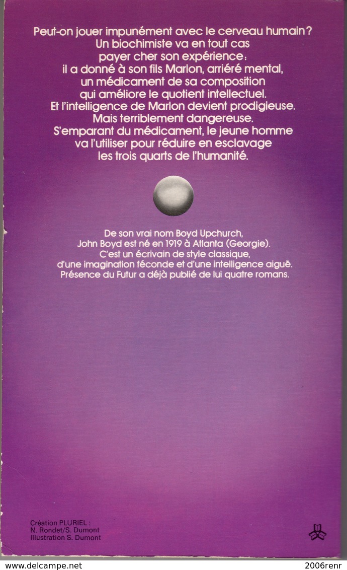 QUOTIENT INTELLECTUEL A VENDRE DE JOHN BOYD  PRESENCE DU FUTUR N°210  1976 VOIR SCANS - Denoël