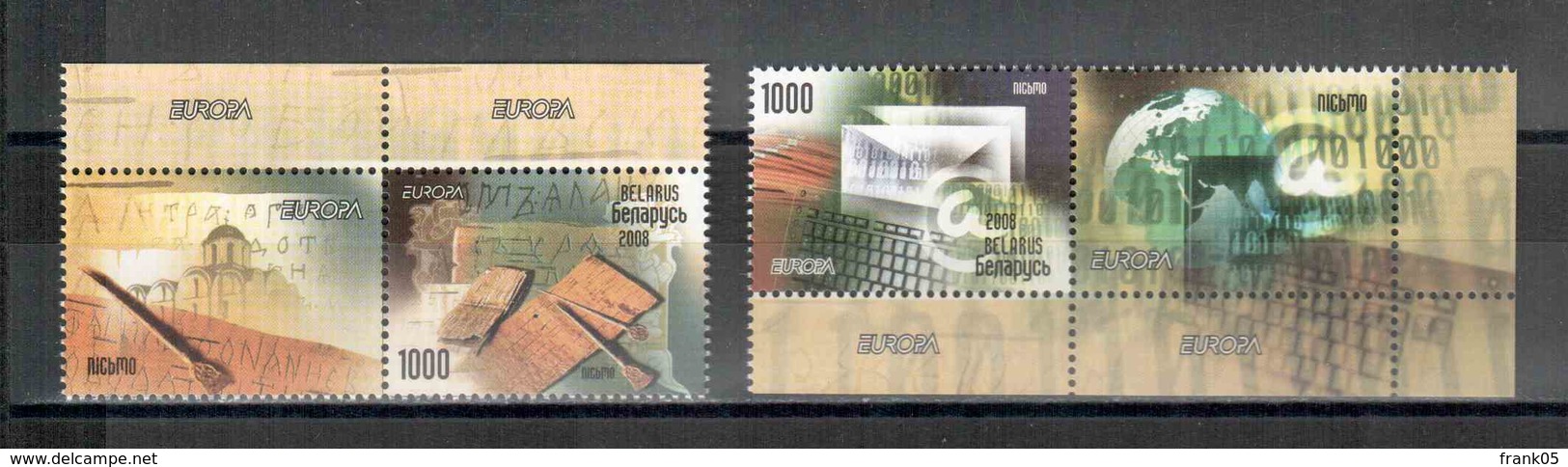 Weissrussland / Belarus / Biélorussie 2008 Paar Aus MH/pair From Booklet EUROPA ** - 2008