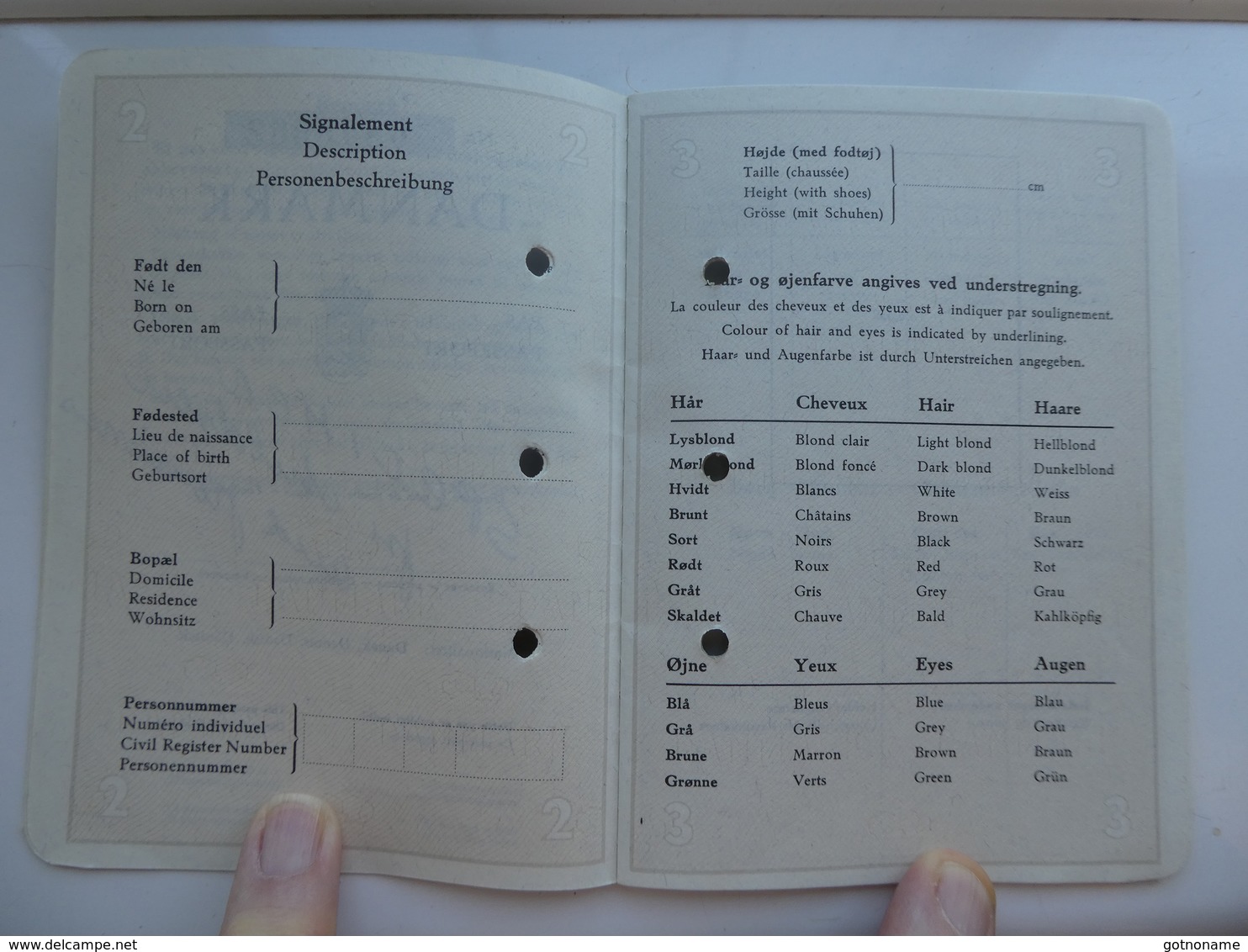 Passeport, Passport, Reisepass, Pasaporte Du Danmark, Années 1980, Document En Blanc, Pas De Frais Paypal - Documents Historiques
