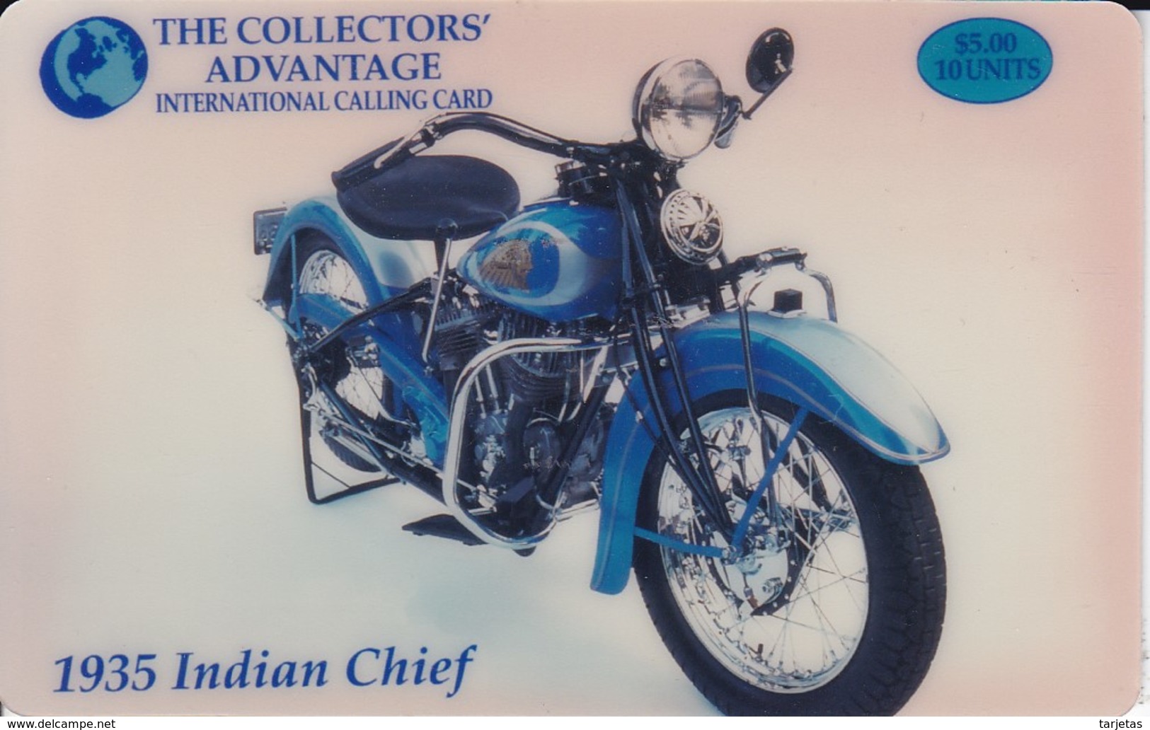 TARJETA DE ESTADOS UNIDOS DE UNA MOTO 1935 INDIAN CHIEF (MOTO-MOTORBIKE) - Motos
