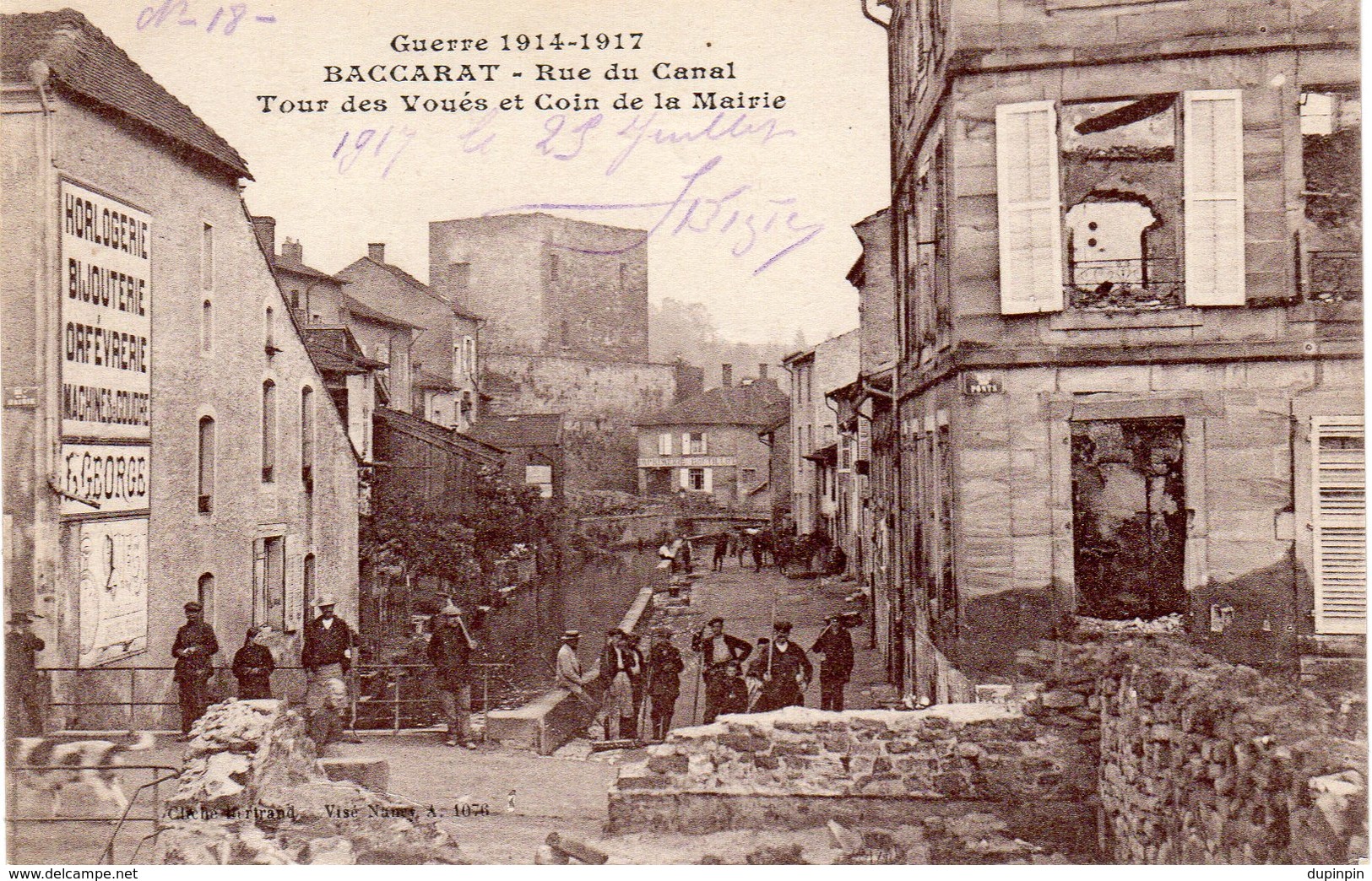 Baccarat - Rue Du Canal - Tour Des Vouées Et Coin De La Mairie - Baccarat