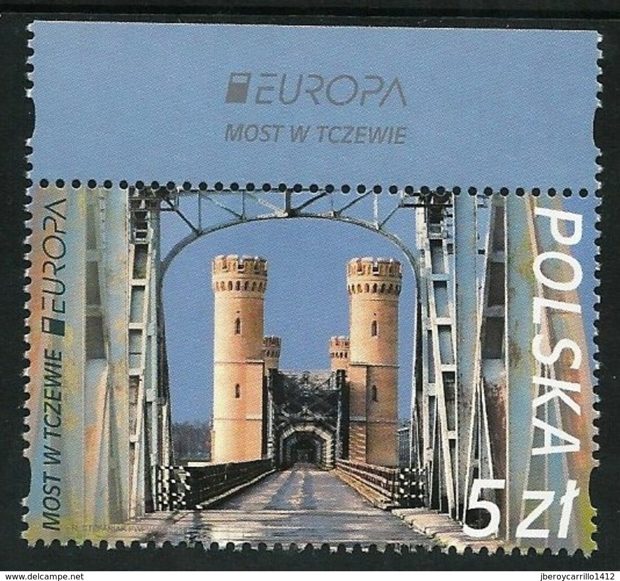 POLONIA/ POLAND/ POLSKA/ POLOGNE-  EUROPA 2018 -"PUENTES.-BRIDGES -BRÜCKEN -PONTS"- SERIE 1 V. + VIÑETA EUROPA - 2018