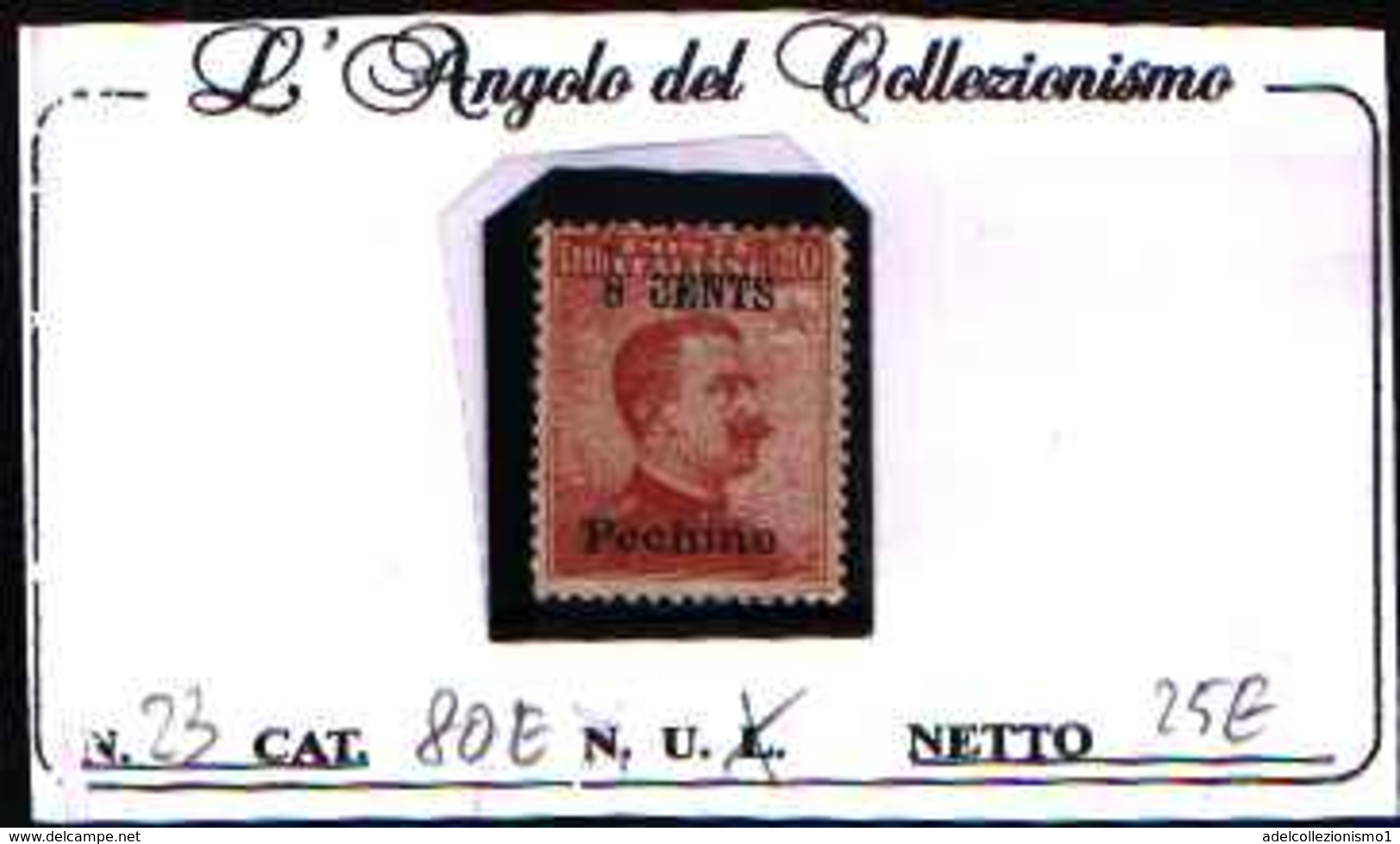 84843) PECHINO-8C.SU 20C. MICHETTI-Emissioni Ordinarie Soprastampate Pechino N.23-MNH**- - Pekin