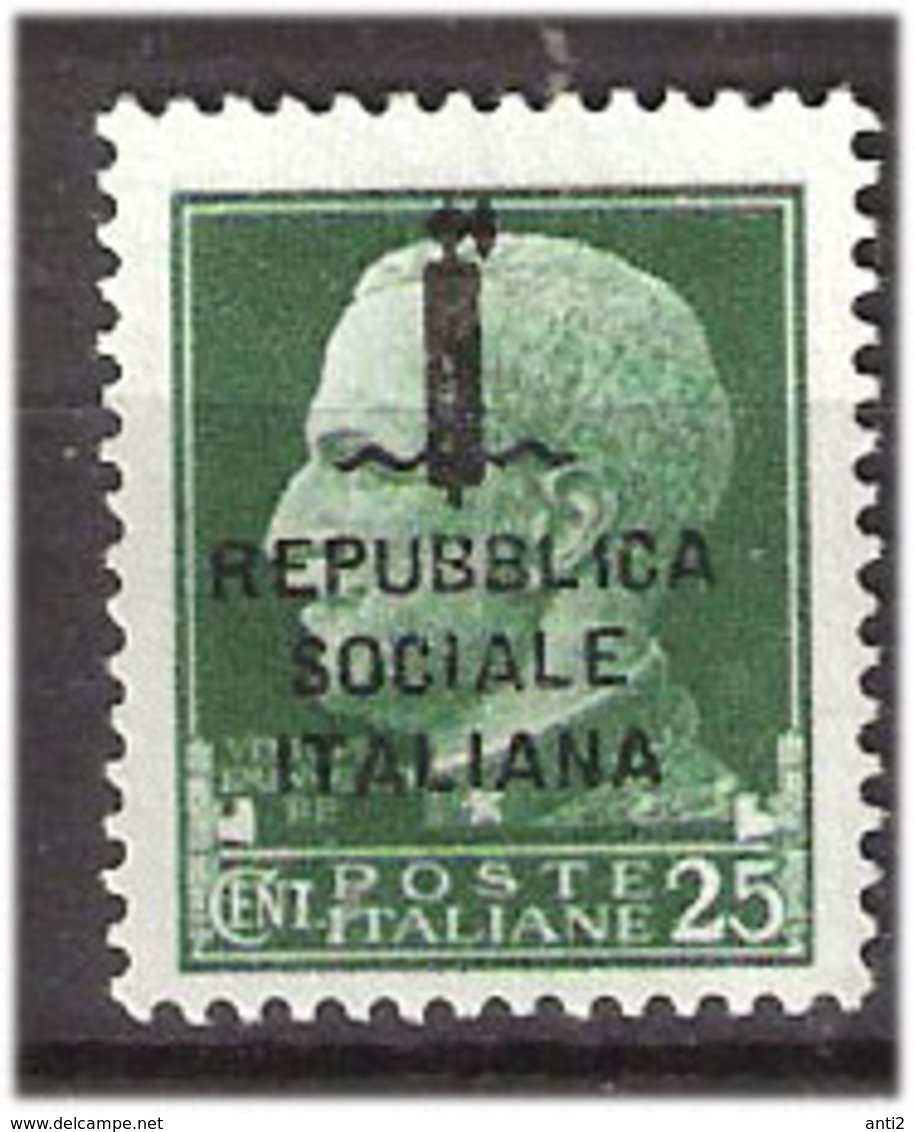 Italy  1944 Stamps With Overprint, 25C Green, Mi 642, MNH - Mint/hinged