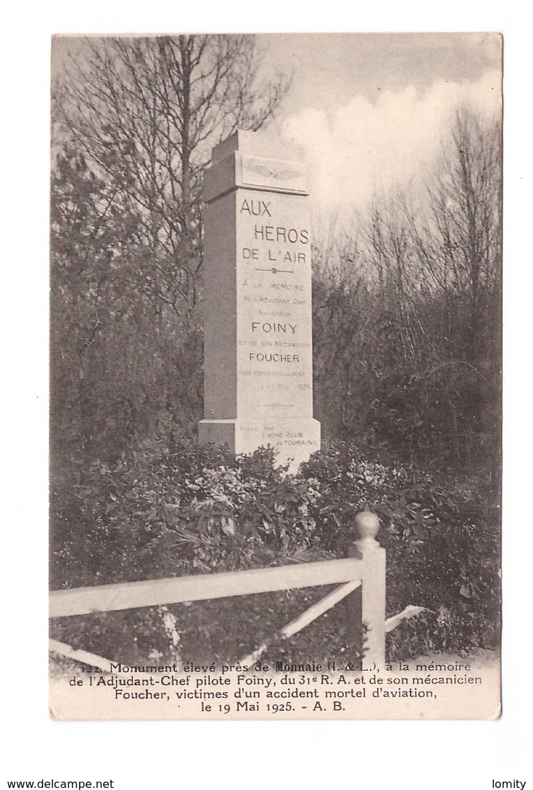 Aviation Aviateur  Monument élevé à La Mémoire Adjudant Chef Foiny 31e RA Et Mécanicien Foucher Victime Accident 1925 - Airmen, Fliers