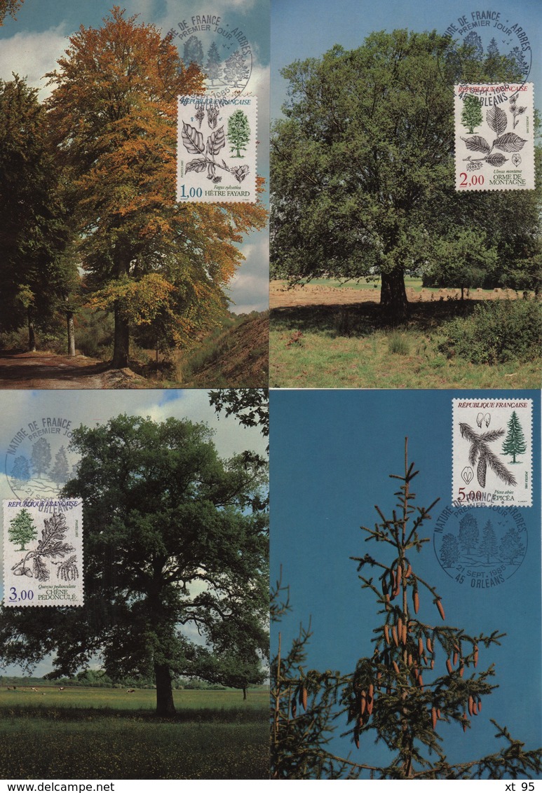 Carte Maximum - Nature De France - Lot De 4 Cartes - 1980-1989