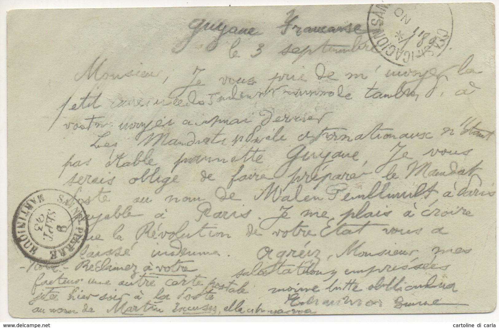 Guyana Francese Cartolina/postcard # 174 - Argentine