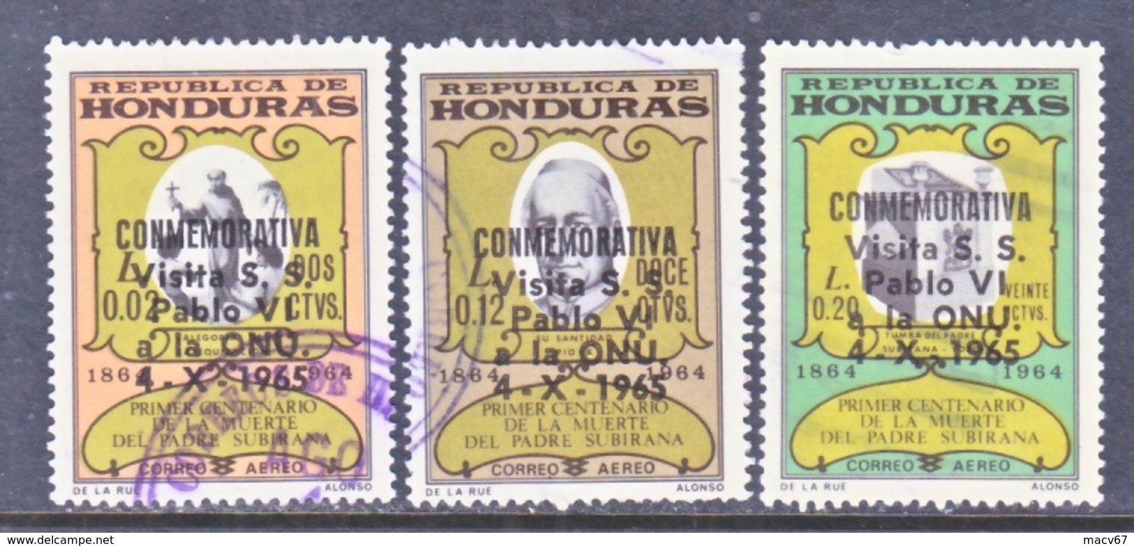 HONDURAS  C 377-8  (o)   POPE  PAUL  VI - Honduras