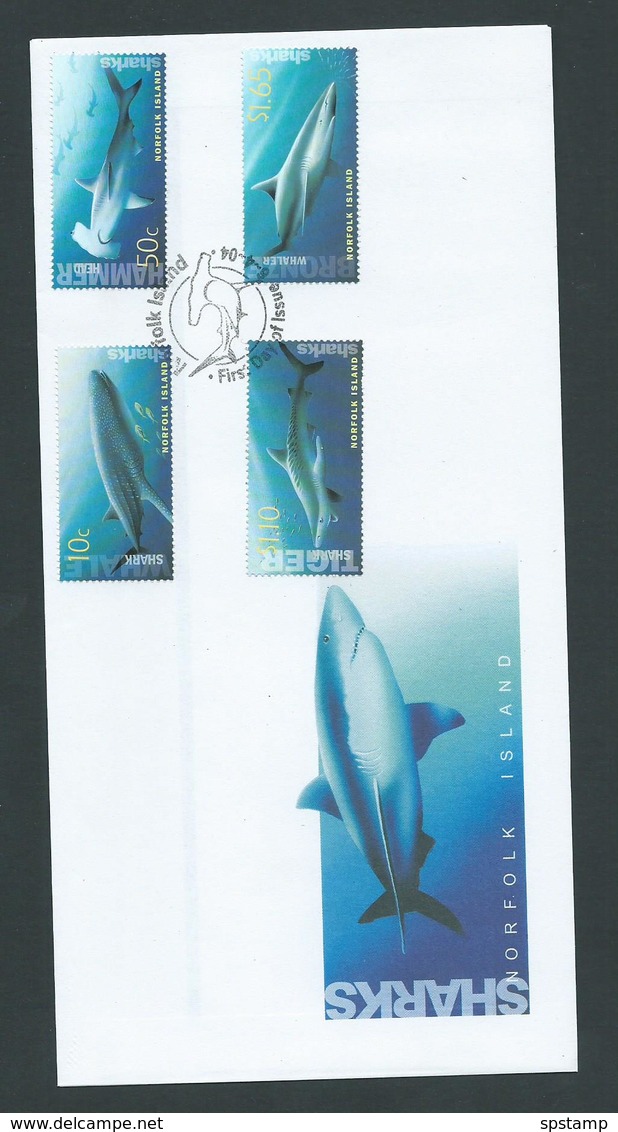 Norfolk Island 2004 Sharks Set 4 On Official FDC - Norfolk Island