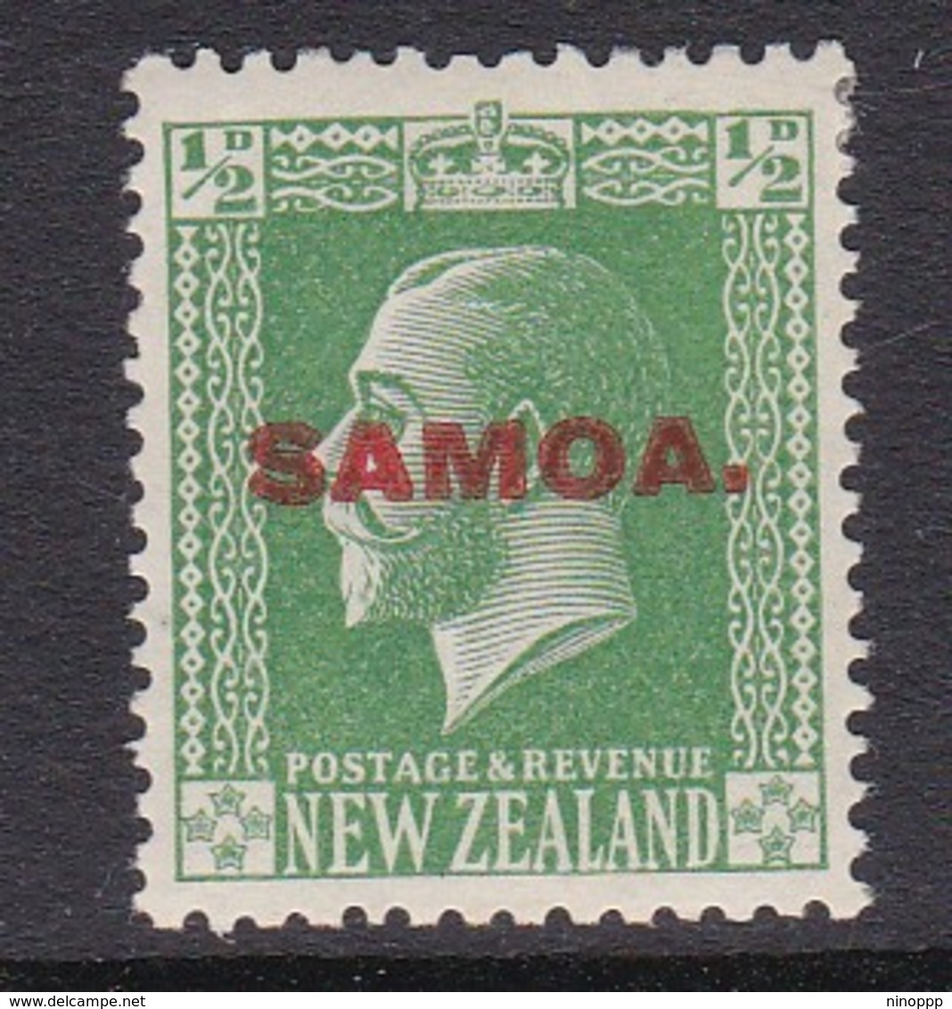 Samoa SG 134 1916-19 New Zealand Stamp King George V Overprinted,half Penny,Mint Hinged - Samoa