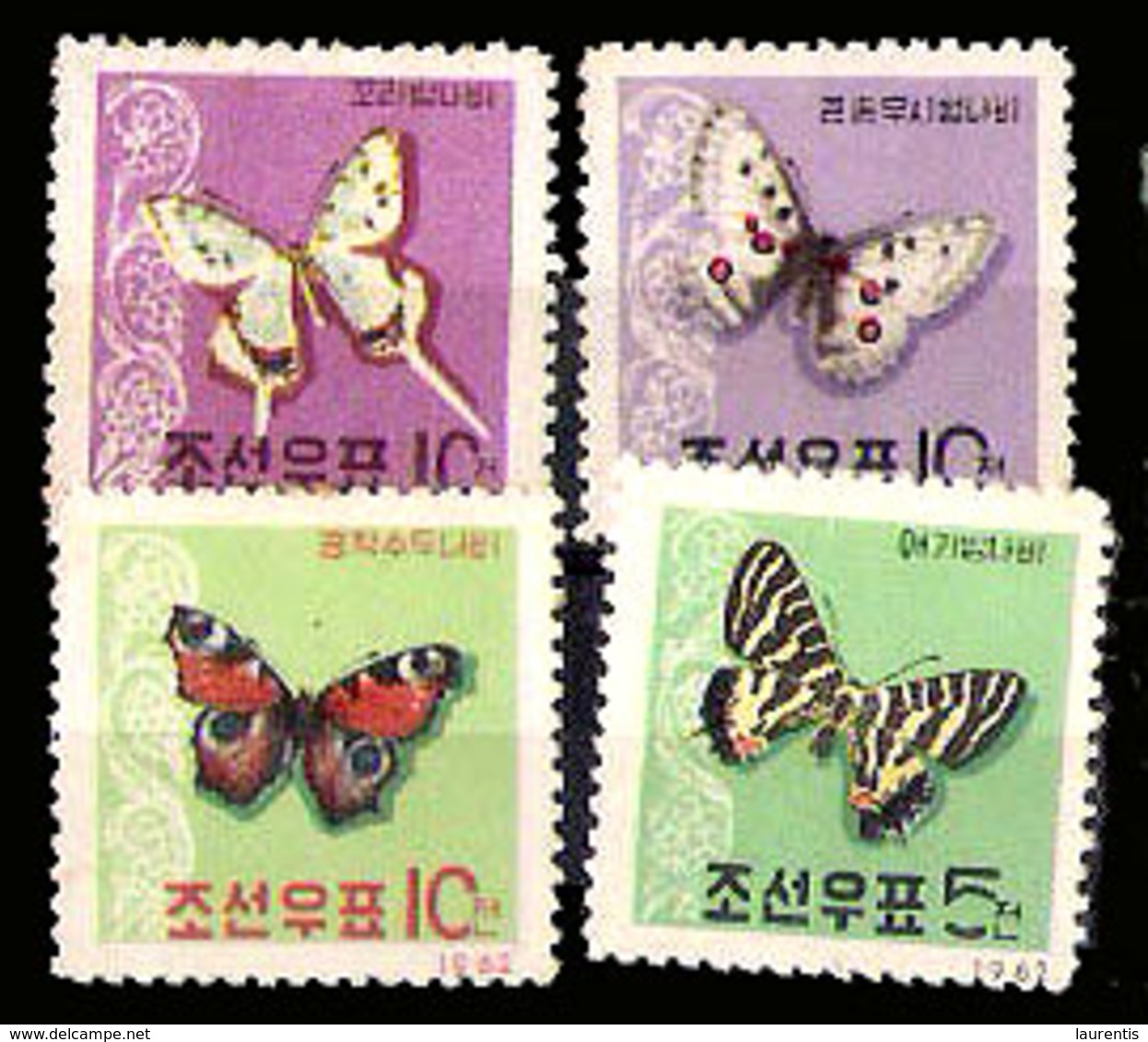 783  Butterflies - Papillons - Corée Nord Yv 369-72 MNH - 4,50 - Papillons