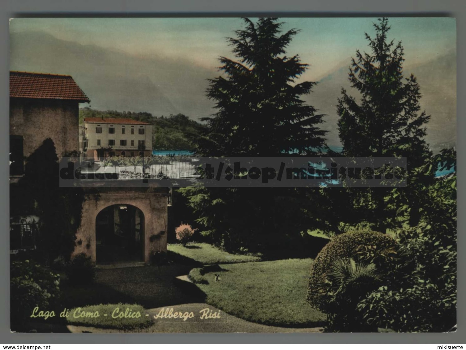 V4764 COLICO Lecco ALBERGO RISI ACQUERELLATA VG (m) - Altri & Non Classificati