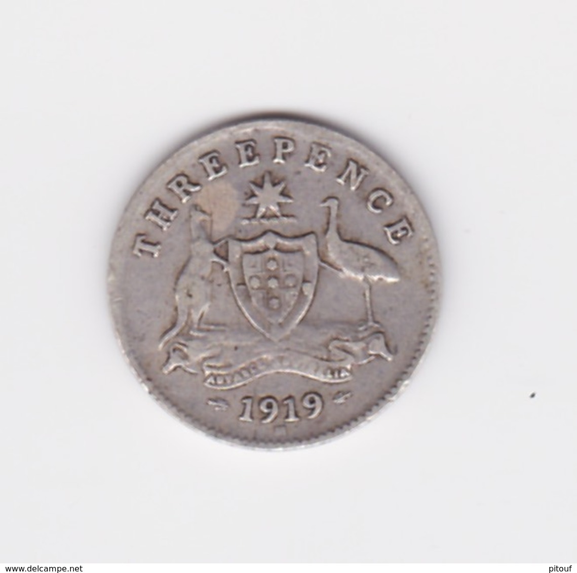 3 Pence 1919 Australie Argent  TB à TTB - Threepence