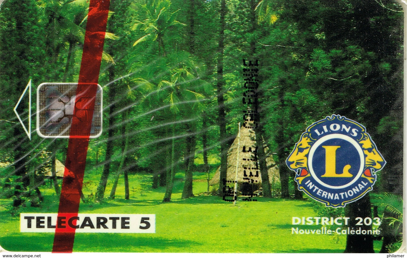 Nouvelle Caledonie Telecarte Phonecard NC14 Lions Club Case Kanak Sarramea 5 Unites NSB Neuve Non Numérotée - New Caledonia