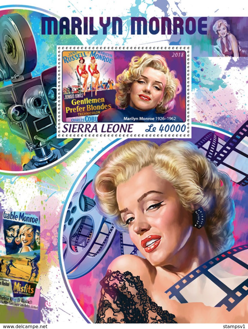 Sierra Leone. 2018 Marilyn Monroe. (415b) - Cinema