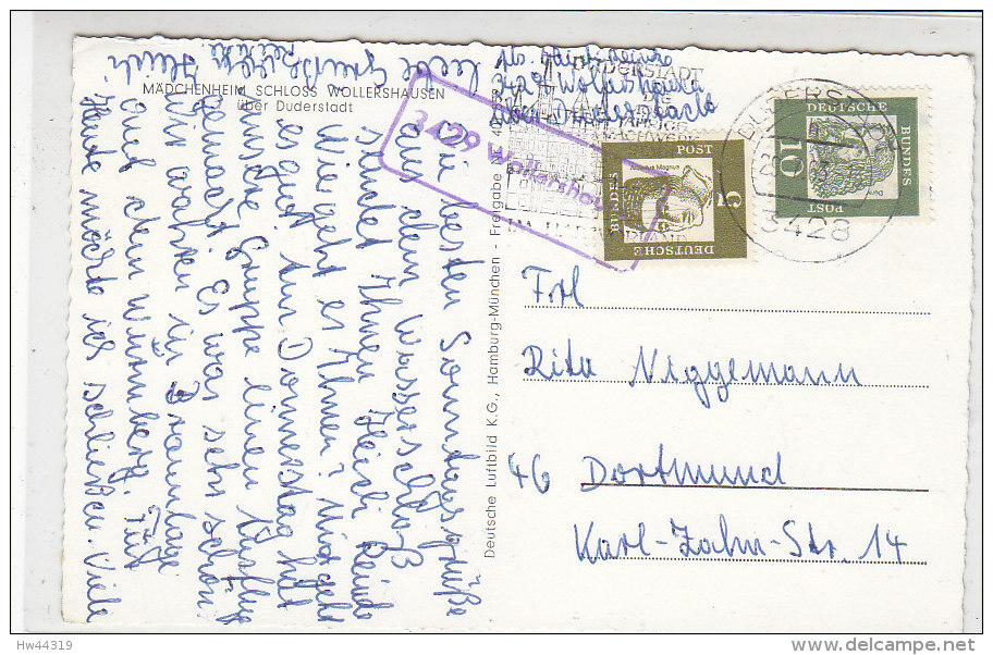 Wollershausen - Luftufnahme - 1963 LANDPOSTSTEMPEL - Goettingen