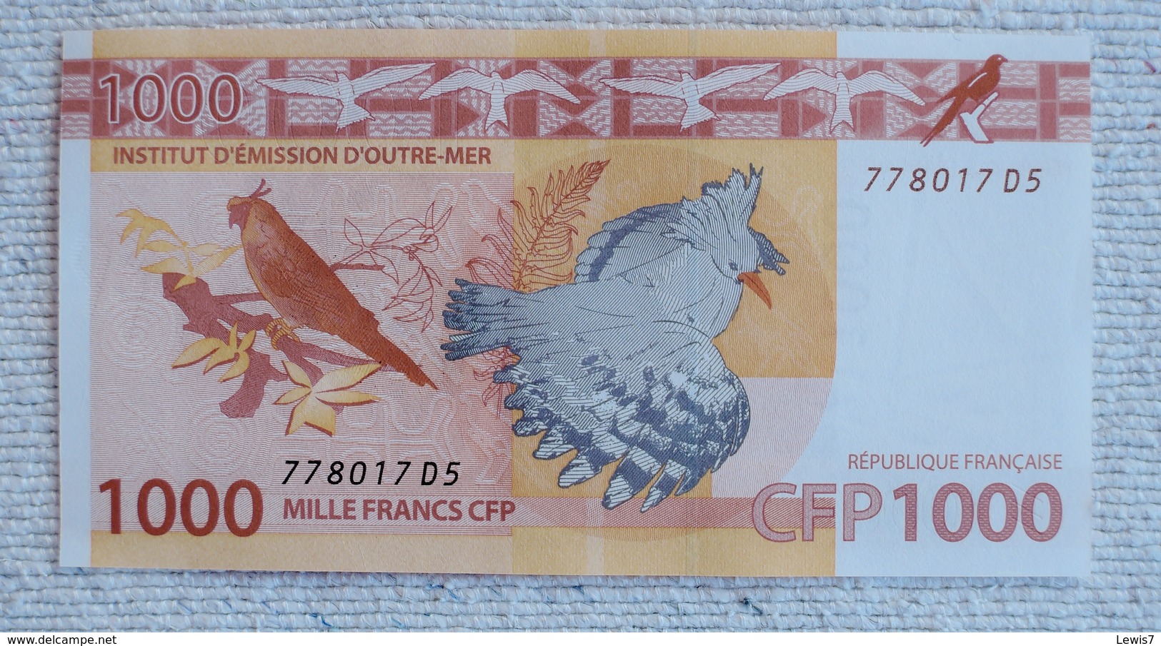 Polynesian Pacific Francs 1 000 XPF Banknote - Andere - Oceanië