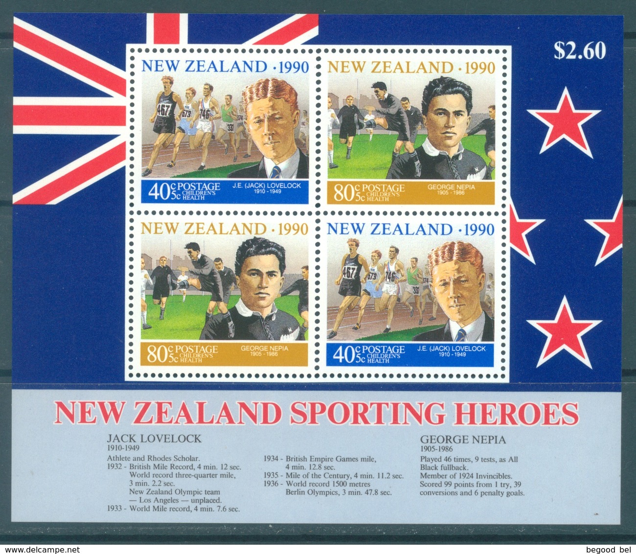 NEW ZEALAND - MNH/** - 1990 - HEALTH - Yv Bloc 76 Mi Bl 26 SG MS1561 Sc B138a  - Lot 17150 - Blocs-feuillets