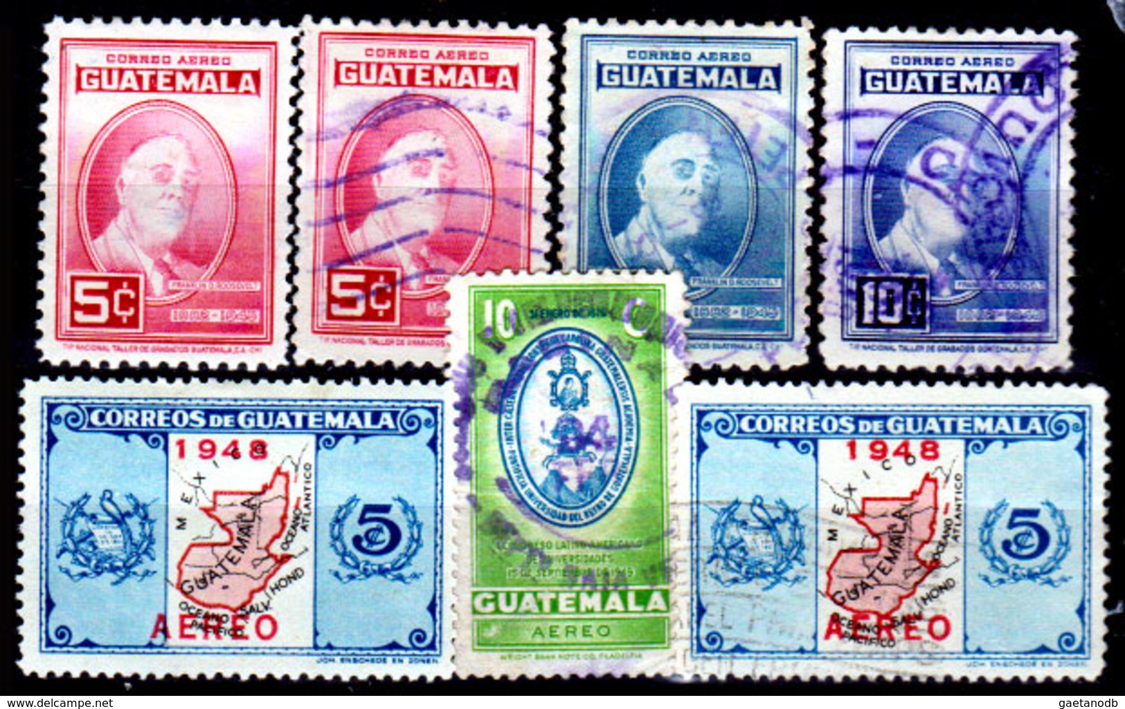 Guatemala-0155 - Emissione Di P.A.  1947-1949 (+/o) LH/Used - - Guatemala