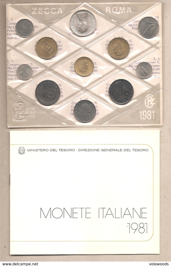 Italia - Serie Annuale In Confezione IPZS FDC 11 Monete - 1981 - Set Fior Di Conio