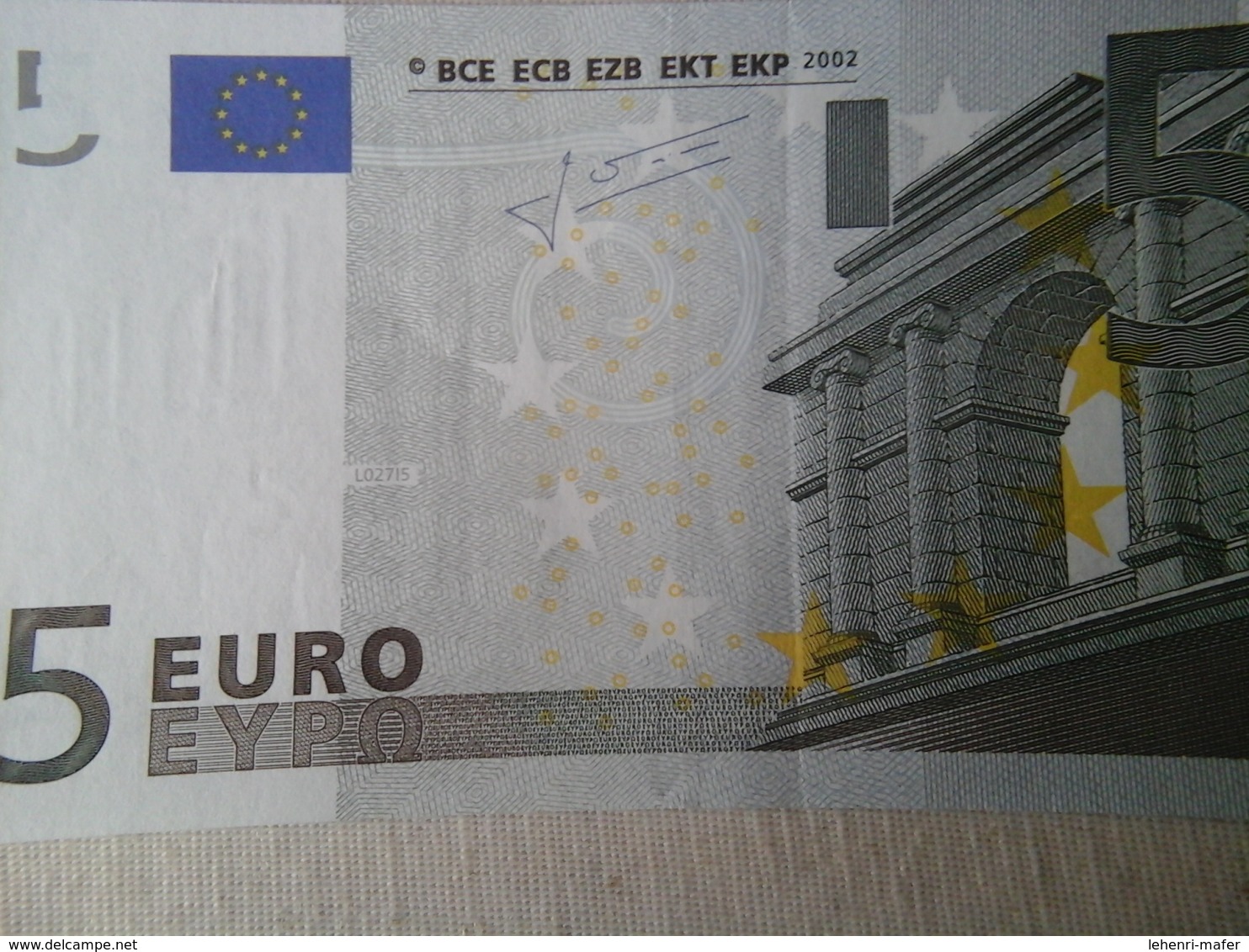 Trichet 2002 U497.... L027 I5 Billet NEUF - 5 Euro