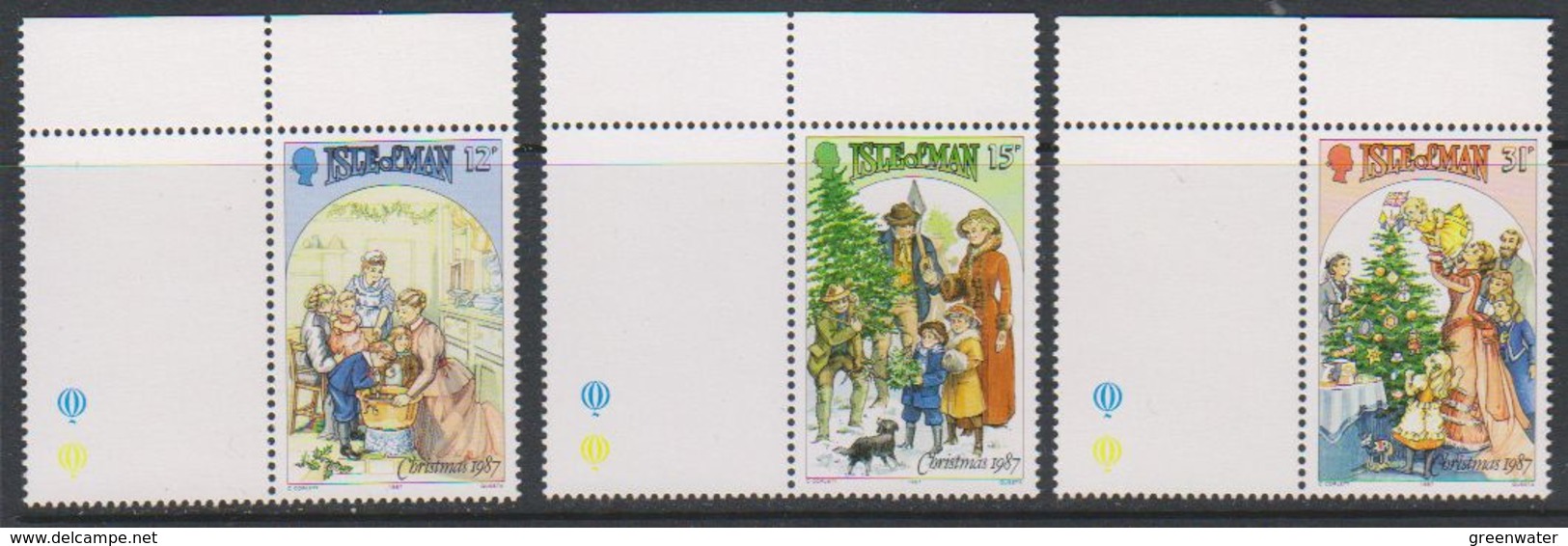 Isle Of Man 1987 Christmas 3v (corners) ** Mnh (39169A) - Man (Eiland)