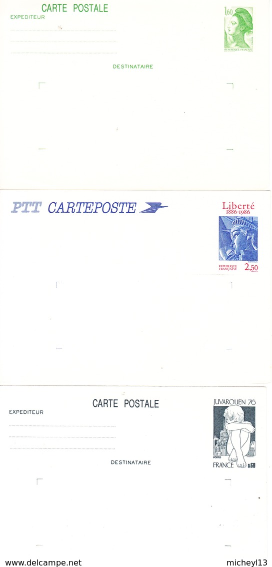 Ensemble De 11 Cartes Postales Neuves De 1965 à 1986 - Konvolute: Ganzsachen & PAP