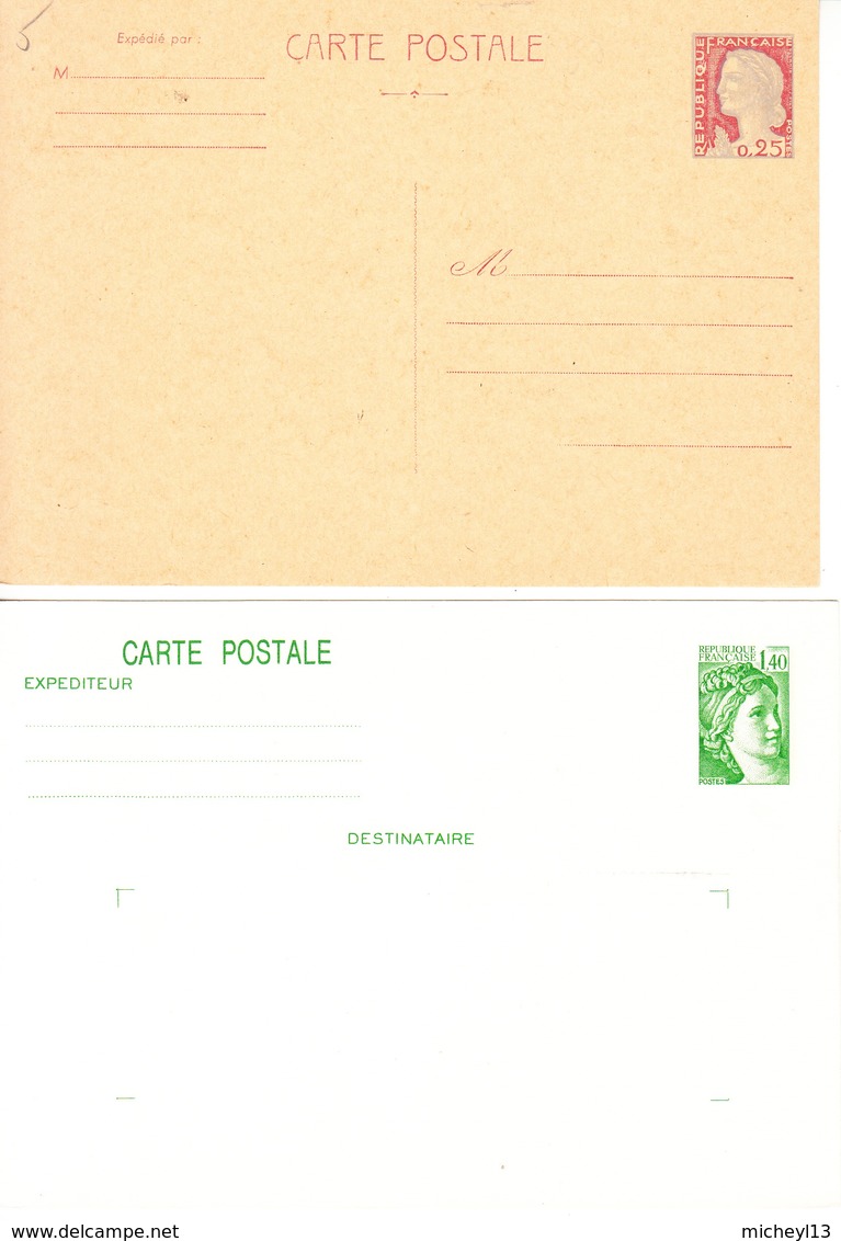 Ensemble De 11 Cartes Postales Neuves De 1965 à 1986 - Konvolute: Ganzsachen & PAP