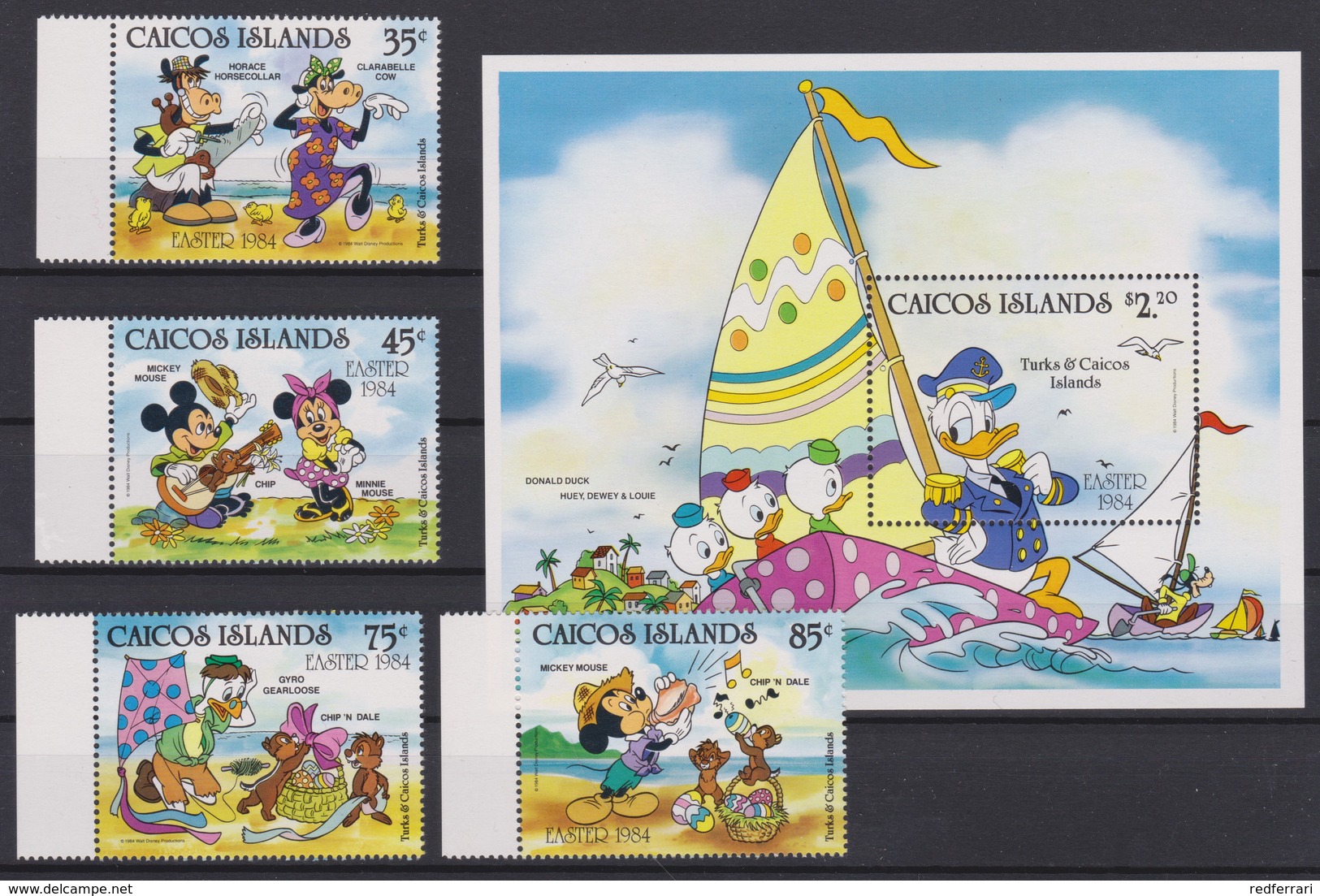 2128  WALT DISNEY  CAICOS ISLANDS  ( EASTER 1984 ) - Disney
