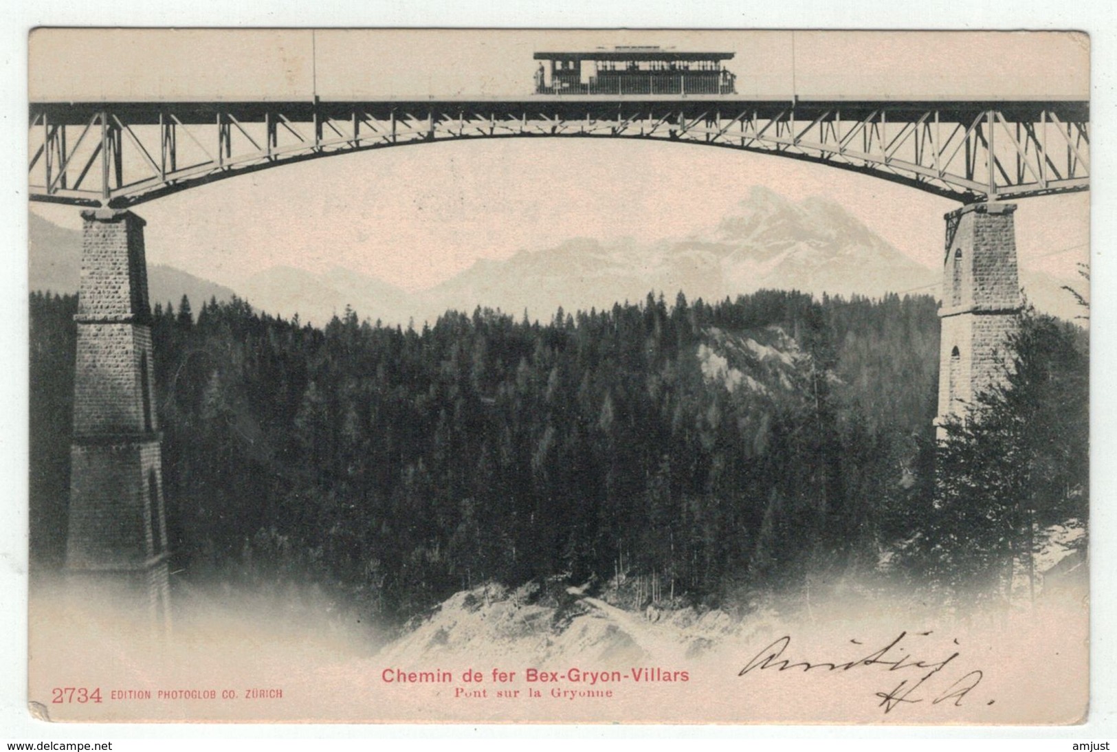 Suisse // Schweiz // Switzerland // Vaud  //  Chemin De Fer Bex-Gryon-Villars (Pont Sur La Gryonne) - Bex