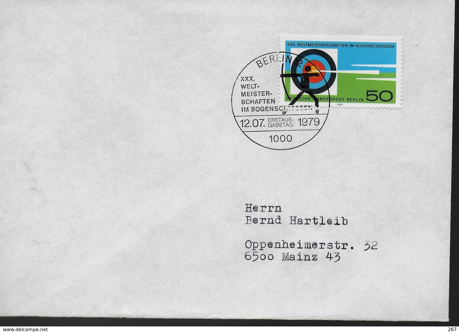 ALLEMAGNE BERLIN  FDC 1979     Tir A L Arc - Archery