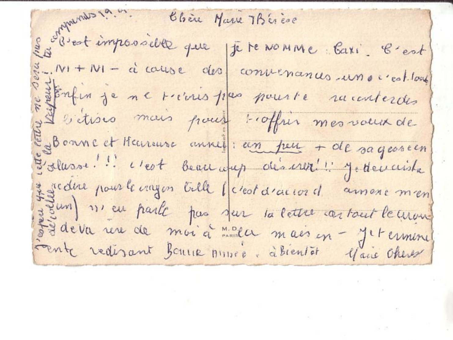 G. Bouret : MD/Bonne Année : Moi Aussi, Mon Cher, J’suis Un Cadeau ! (Bonne Année) - Bouret, Germaine